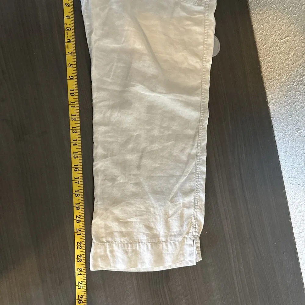 Old Navy 100% Linen High Rise Wide Leg Casual Pant Lounge Beach Vacation Coastal - Image 7