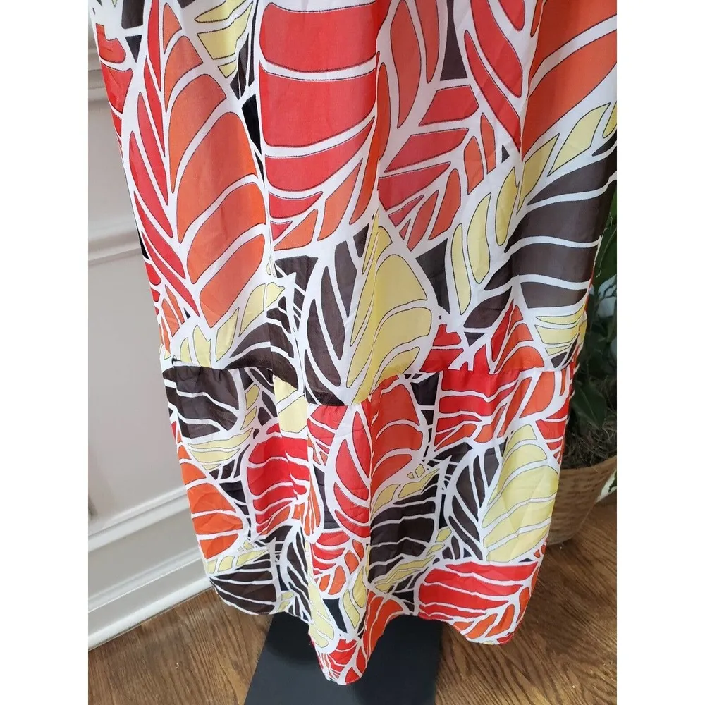 AGB Women's Multicolor Polyester Scoop Neck Sleeveless Long Maxi Dress Size L Size L - Image 5