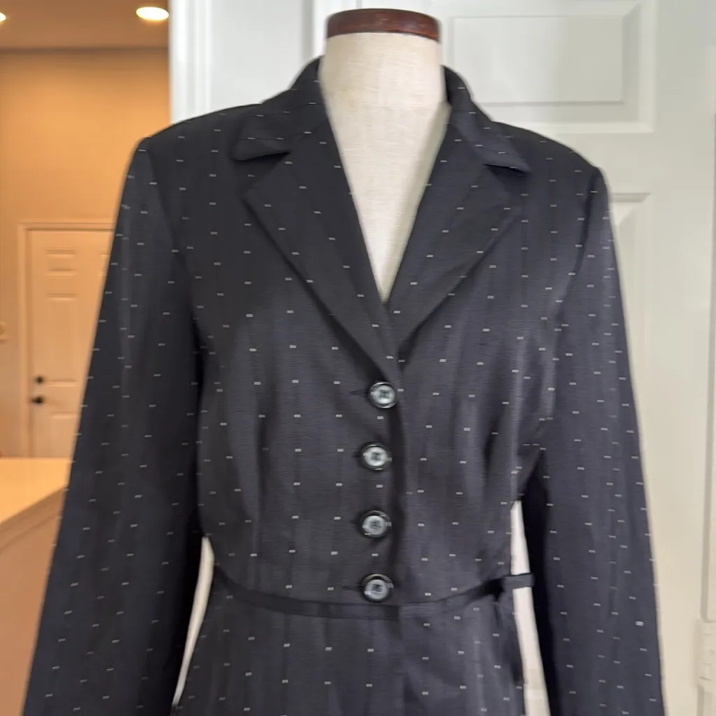 Y2k vintage bow detail clip dot blazer Black Size 10 - Image 6