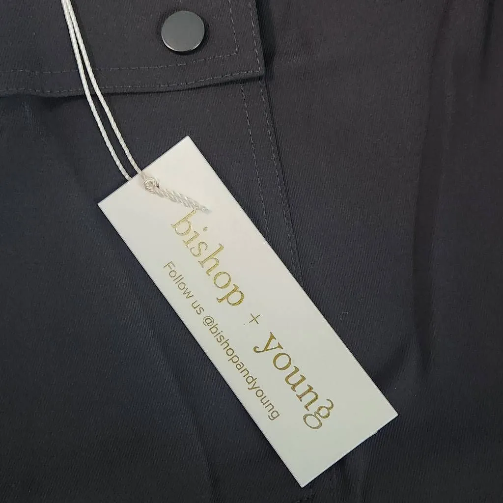 Bishop + Young Black Cargo Mini Wrap Skirt NWT Size XS Mini Black Military Skirt - Image 7