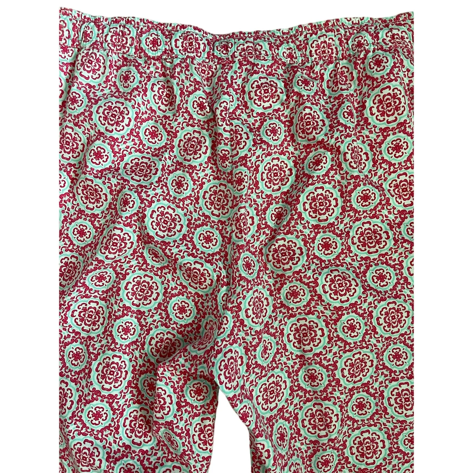 Caribbean Joe Tropical Bliss Elastic Waist Tassel Drawstring Pants Size Medium - Image 5