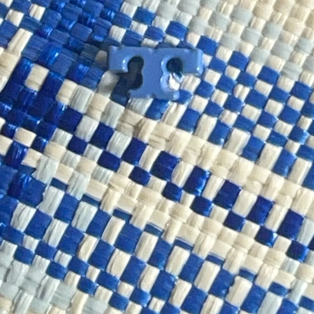 Tory Burch 6.5M Blue Plaid Espadrille Ballet Flats Made in Italy Lace Up - Image 5