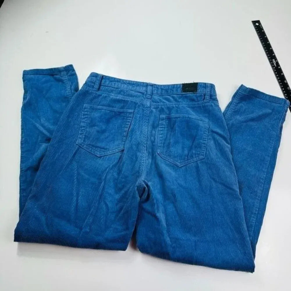 BDG Mom High Rise Cords Blue Corduroy Straight Leg Pants Size‎ 28 - Image 10
