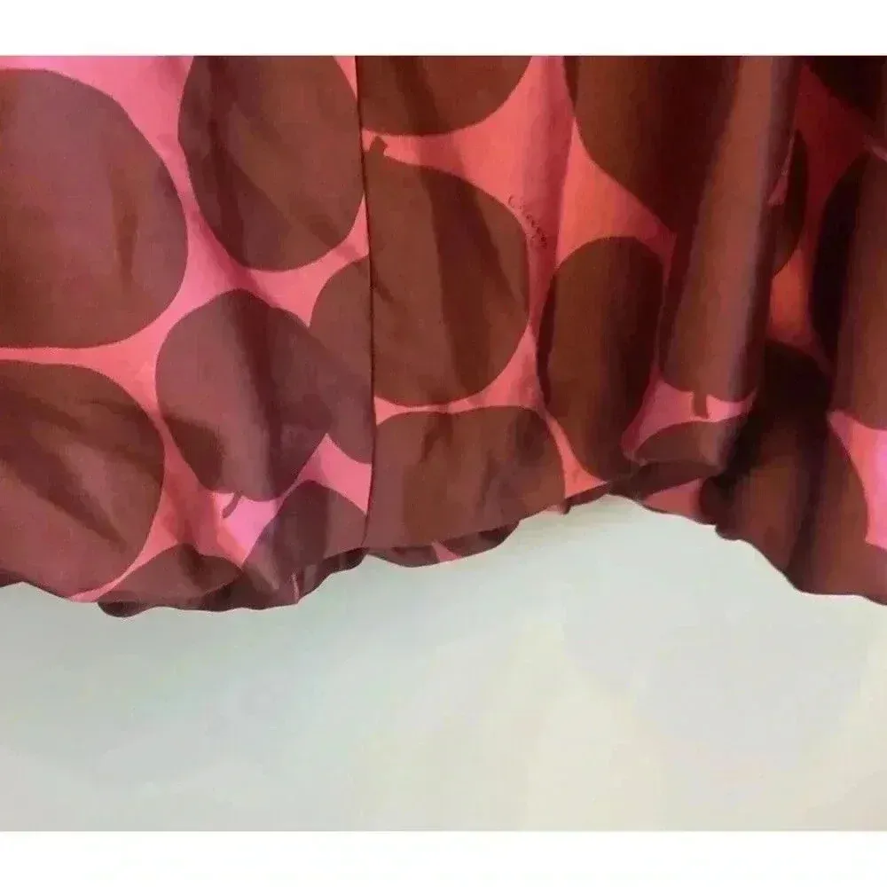 JUICY COUTURE‎ Apple Print PINK Sleeveless SILK BUBBLE DRESS Size 8 Preppy Party - Image 6