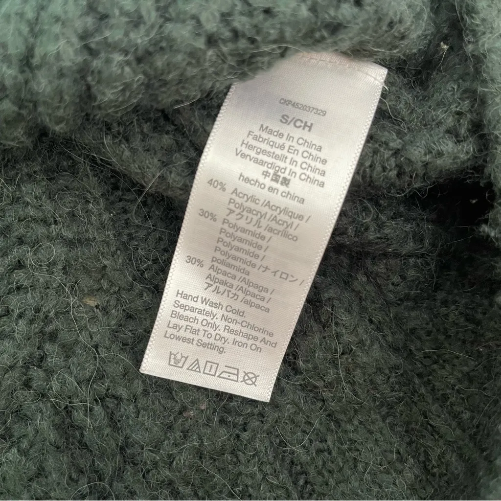 Madewell Forest Green Open Knit Sweater - Image 4