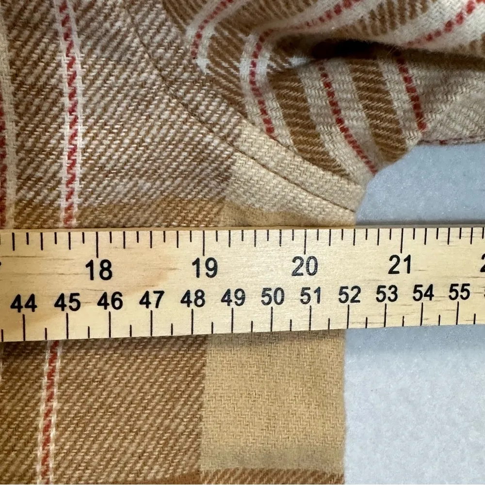 NWT Casa Cabana Women Shirt Jacket Shaket Flannel Plaid Brown size M Size M - Image 6