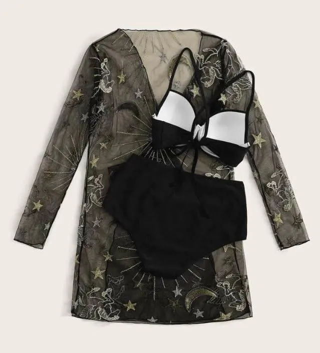 Vintage Style Black Bikini Set Size L - Image 2