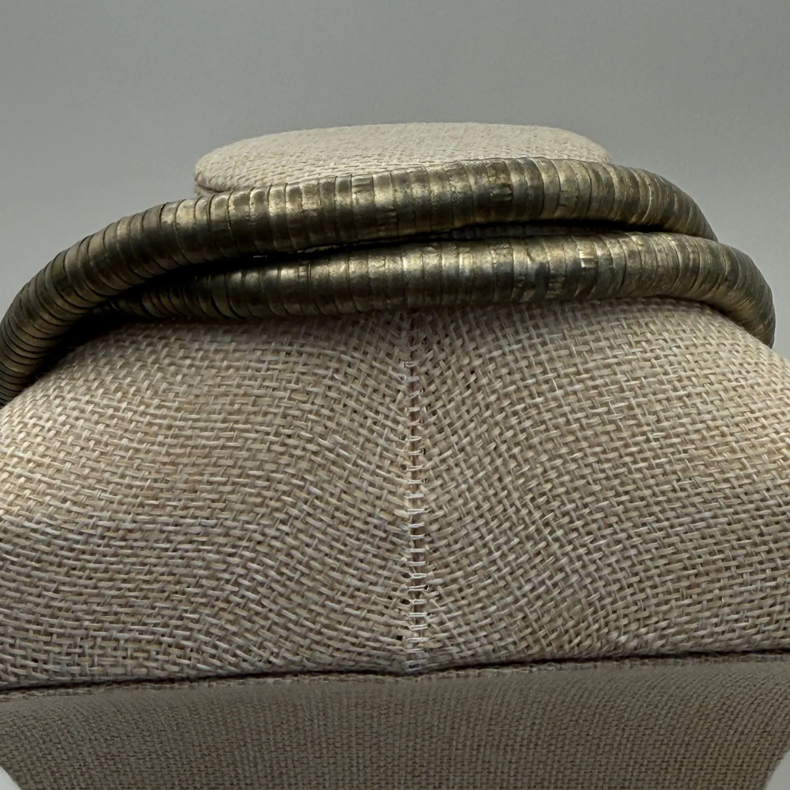 Vintage Double Strand‎ Snake Chain Necklace Gold Tone Long Layered Gray - Image 4