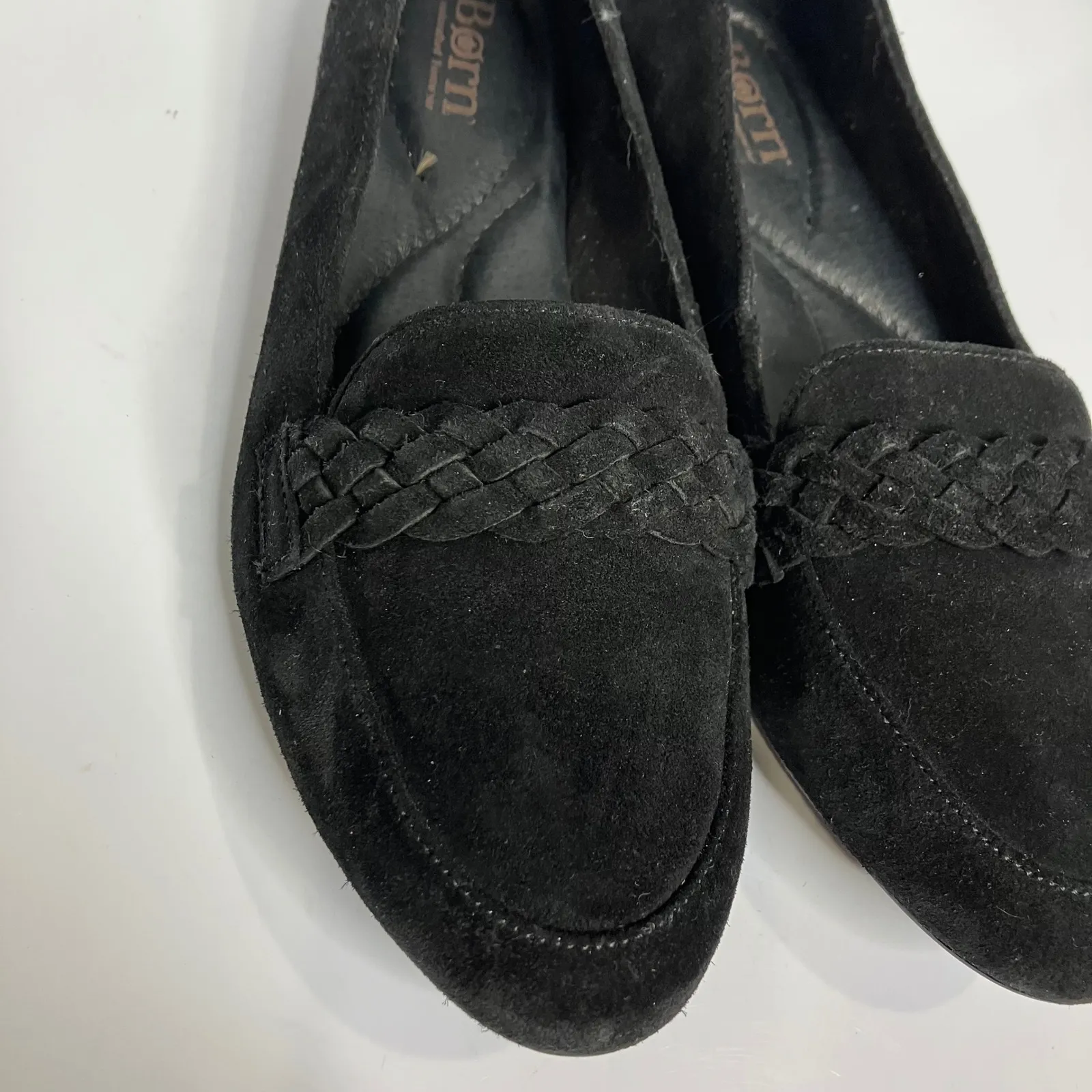 Born black suede braided loafers women's size 10 business casual minimalist - Image 5