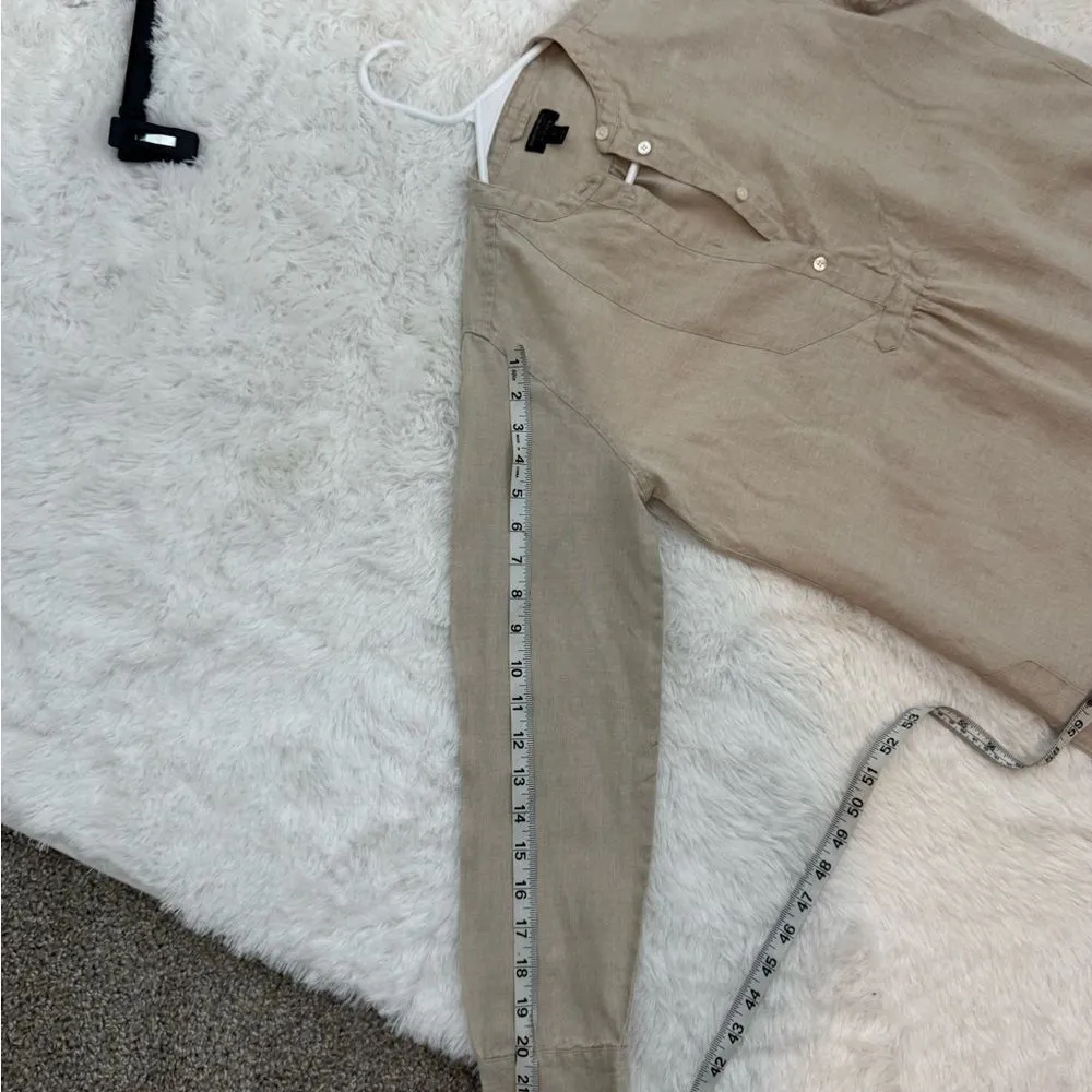 J. Crew Linen Button-Up Shirt in Tan - Image 12