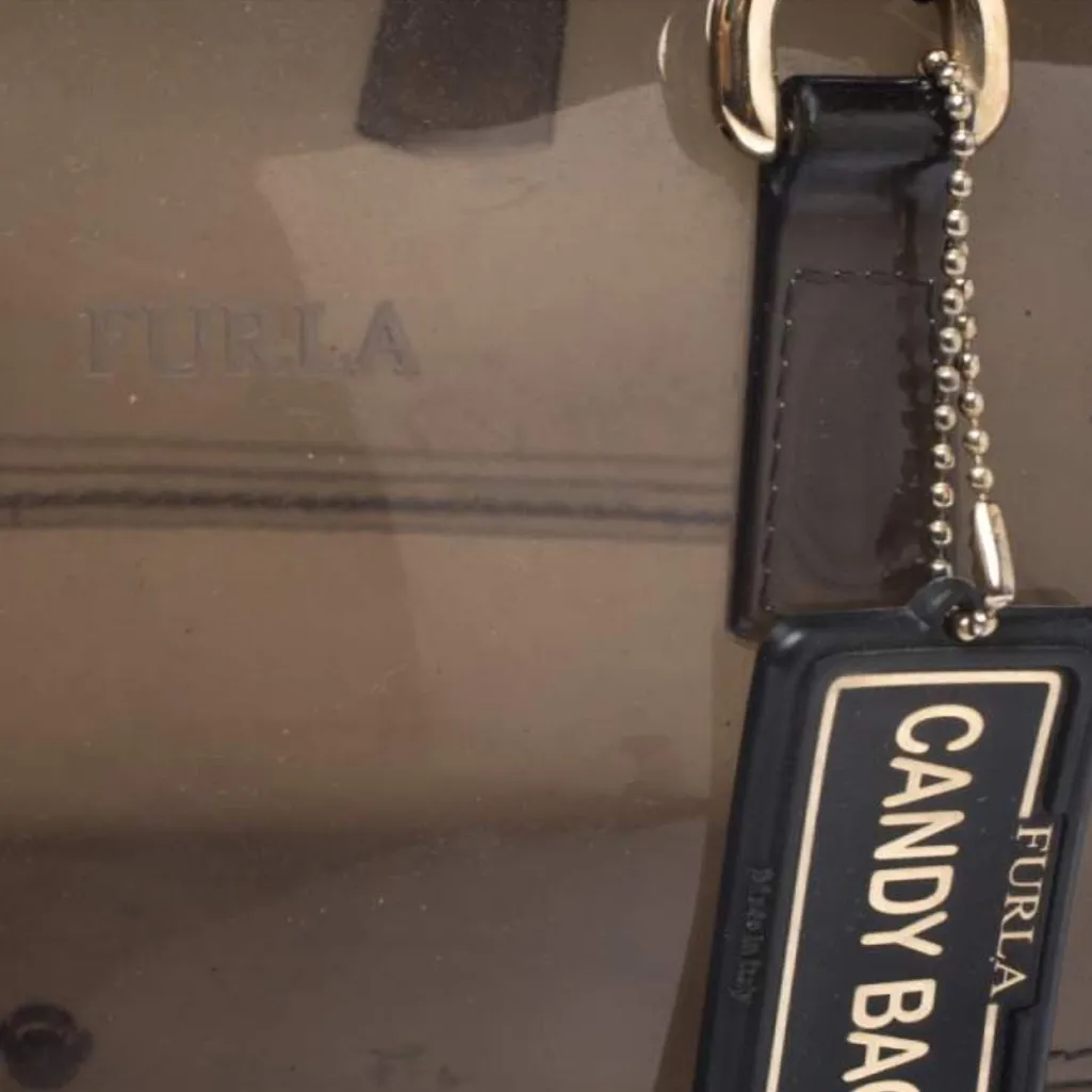 Furla Black Glossy Rubber Small Candy Satchel - Image 11