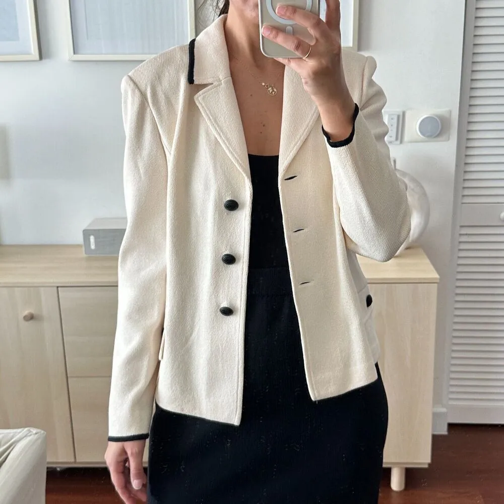 NEW St. John Collection Suit Womens 6/8 Santana Knit Jacket Skirt Blazer Set - Image 3