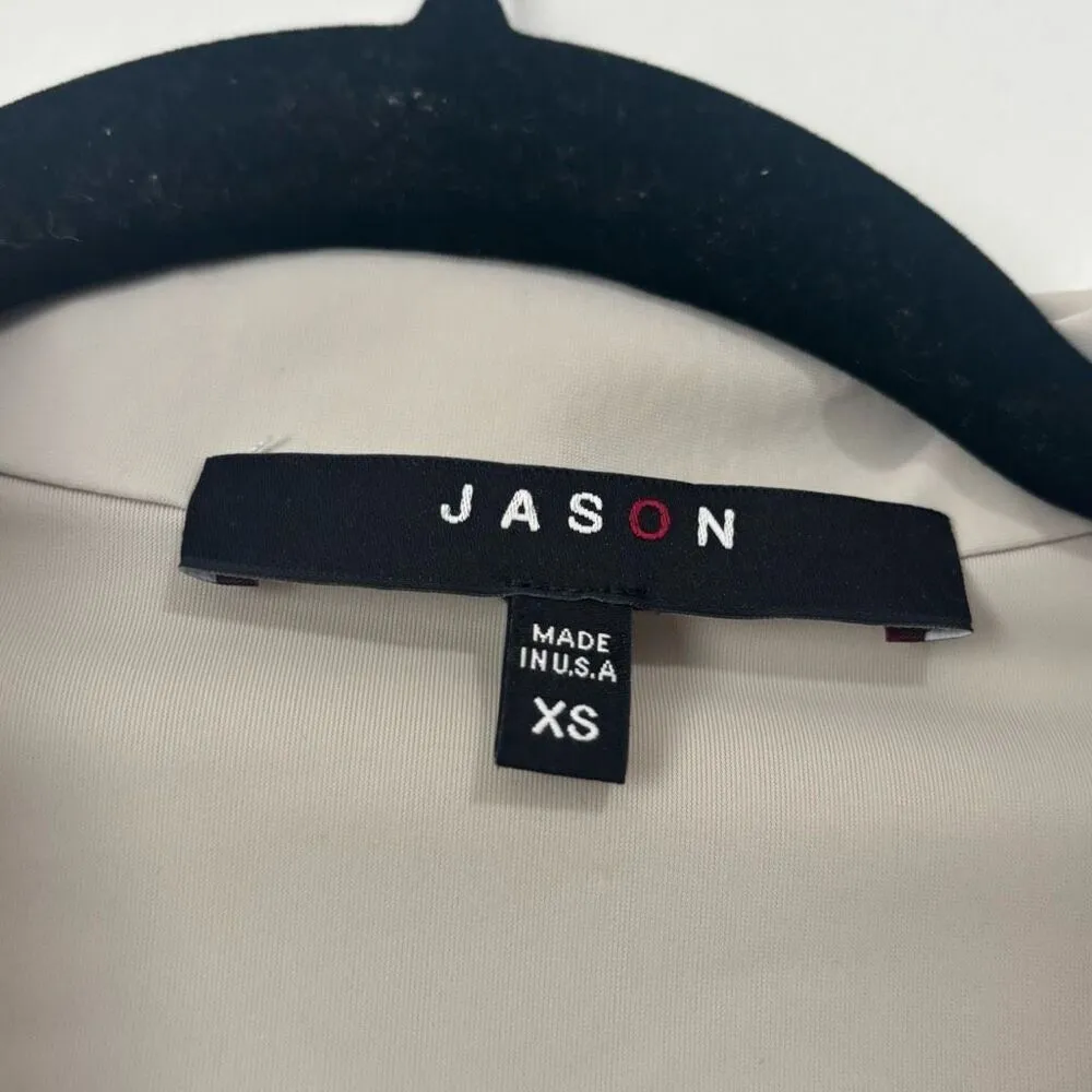 Jason Beige Nylon Moisture Wicking‎ Jacket XS Gray - Image 2