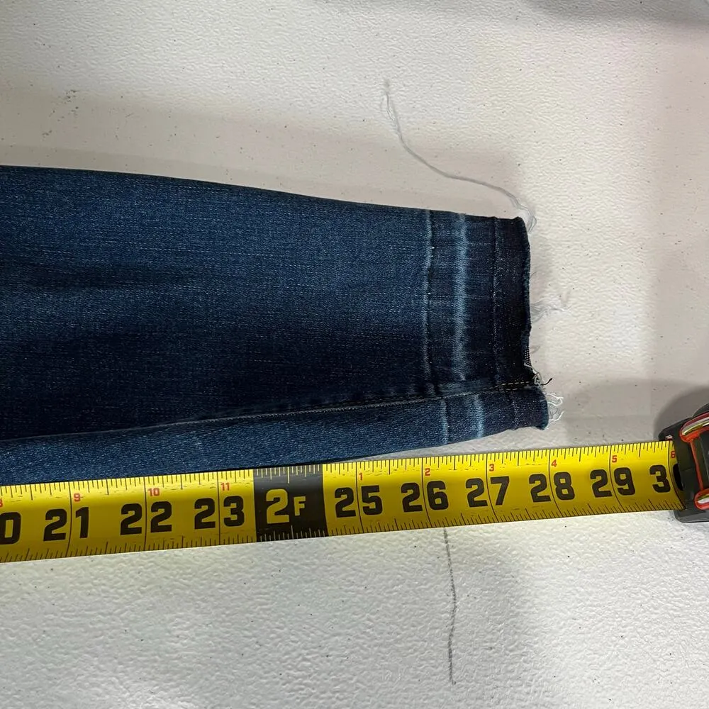 Spanx Distressed Denim High Rise Elastic Waist Jeggings Skinny Jeans Medium - Image 7