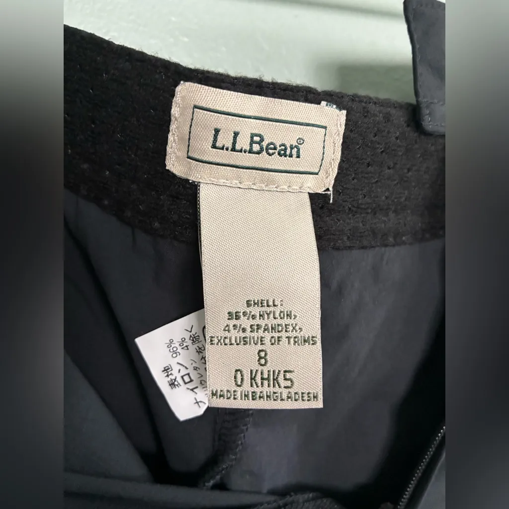 LL Bean Skirt Women 8 Black Skort Mini Wrap Golf Tennis Stretch Hiking Outdoor - Image 7