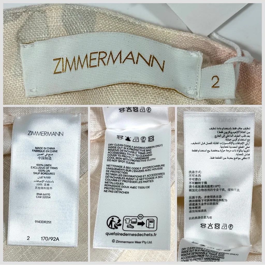 Zimmermann Crush Buttoned Belted Linen Midi Dress Ciara Floral US 8 NWT - Image 7