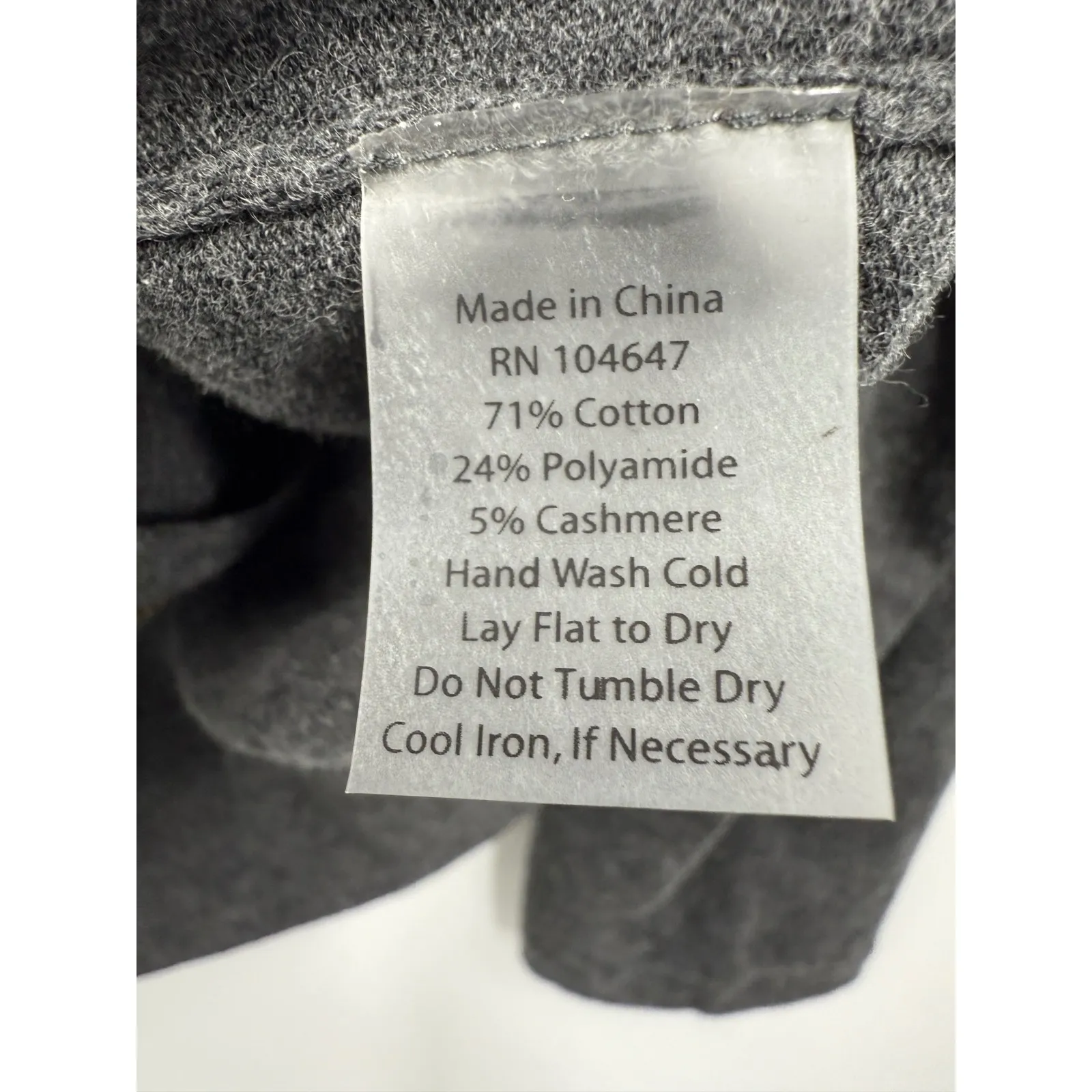 Kinross Cashmere Charcoal Gray Mock Neck Zip Up Sweater Jacket Size M Size M - Image 3