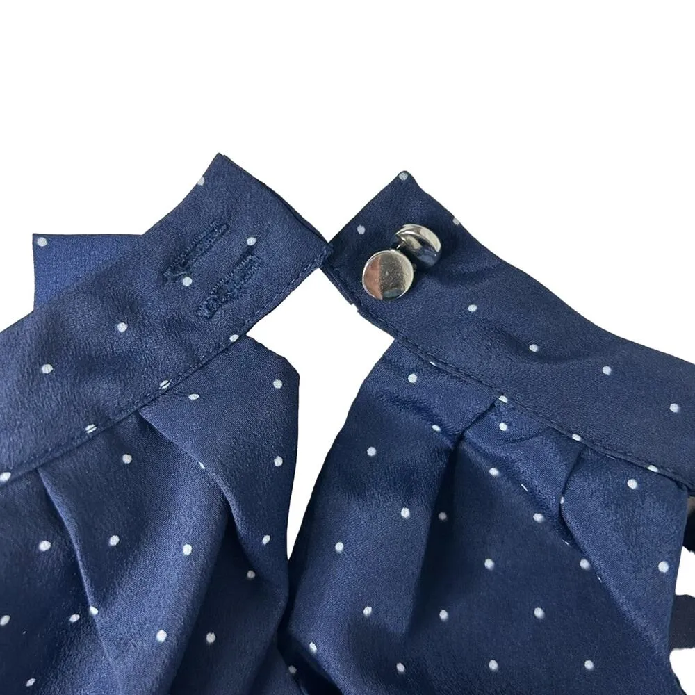 Maison Jules Blue and White Halter Top Size M Juniors - Image 2