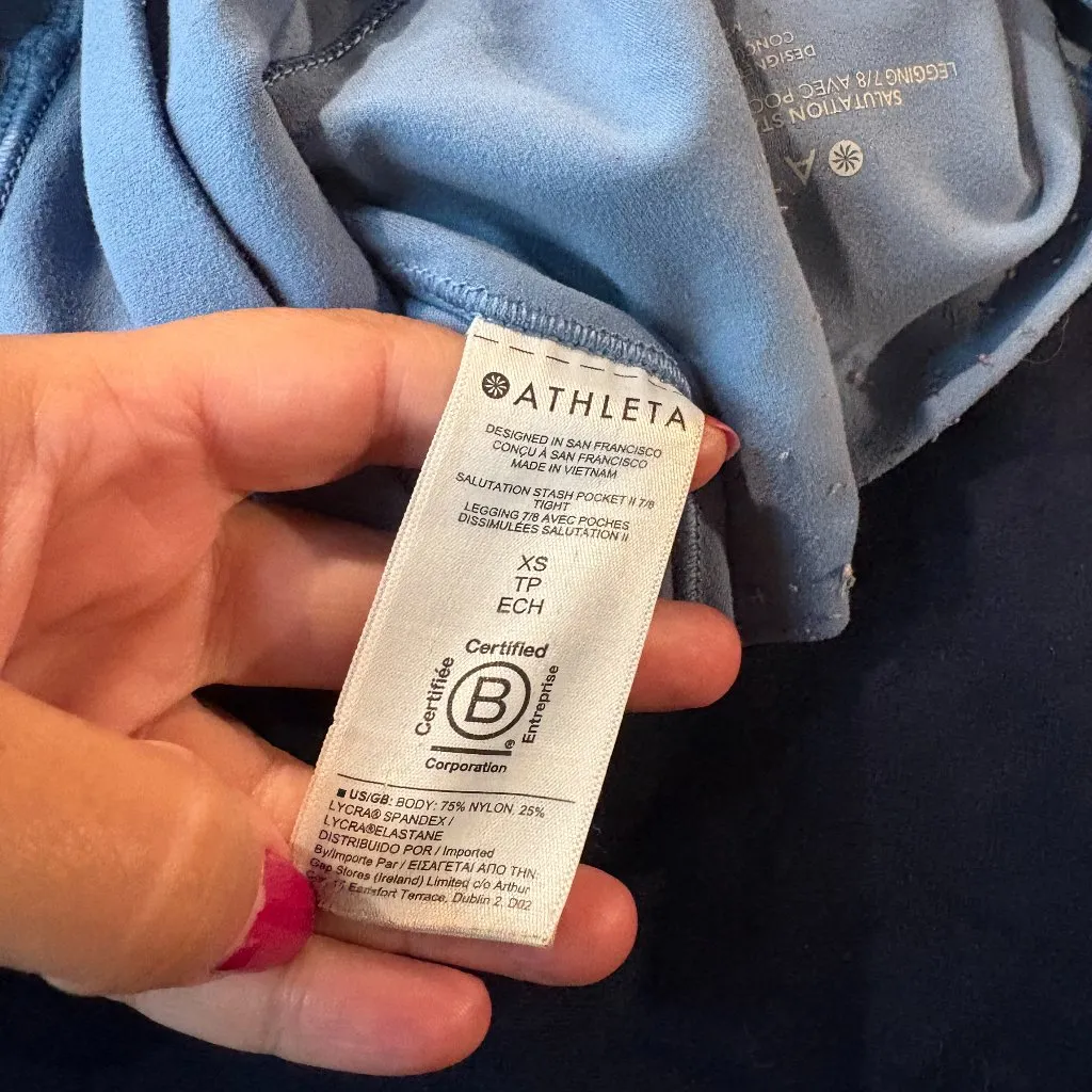 Athleta Salutation Stash High Rise 7/8 Legging in Shadow Blue - Image 7