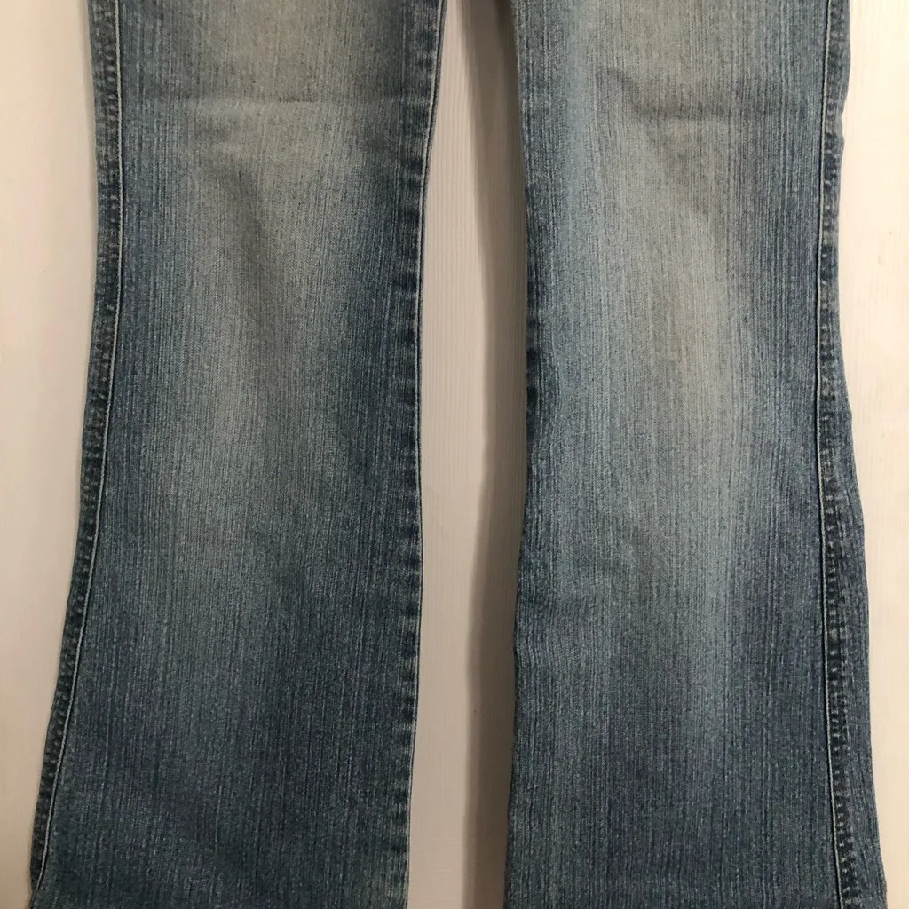Glo vintage flare low rise jeans‎ Y2K 90’s juniors size 5 waist 29” Blue - Image 7