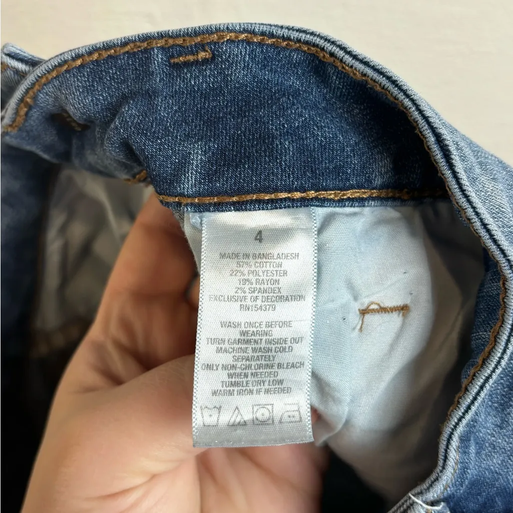 Aeropostale Woman’s Distressed Low Rise MIDI Daisy Duke Casual Short Shorts Sz 4 - Image 8