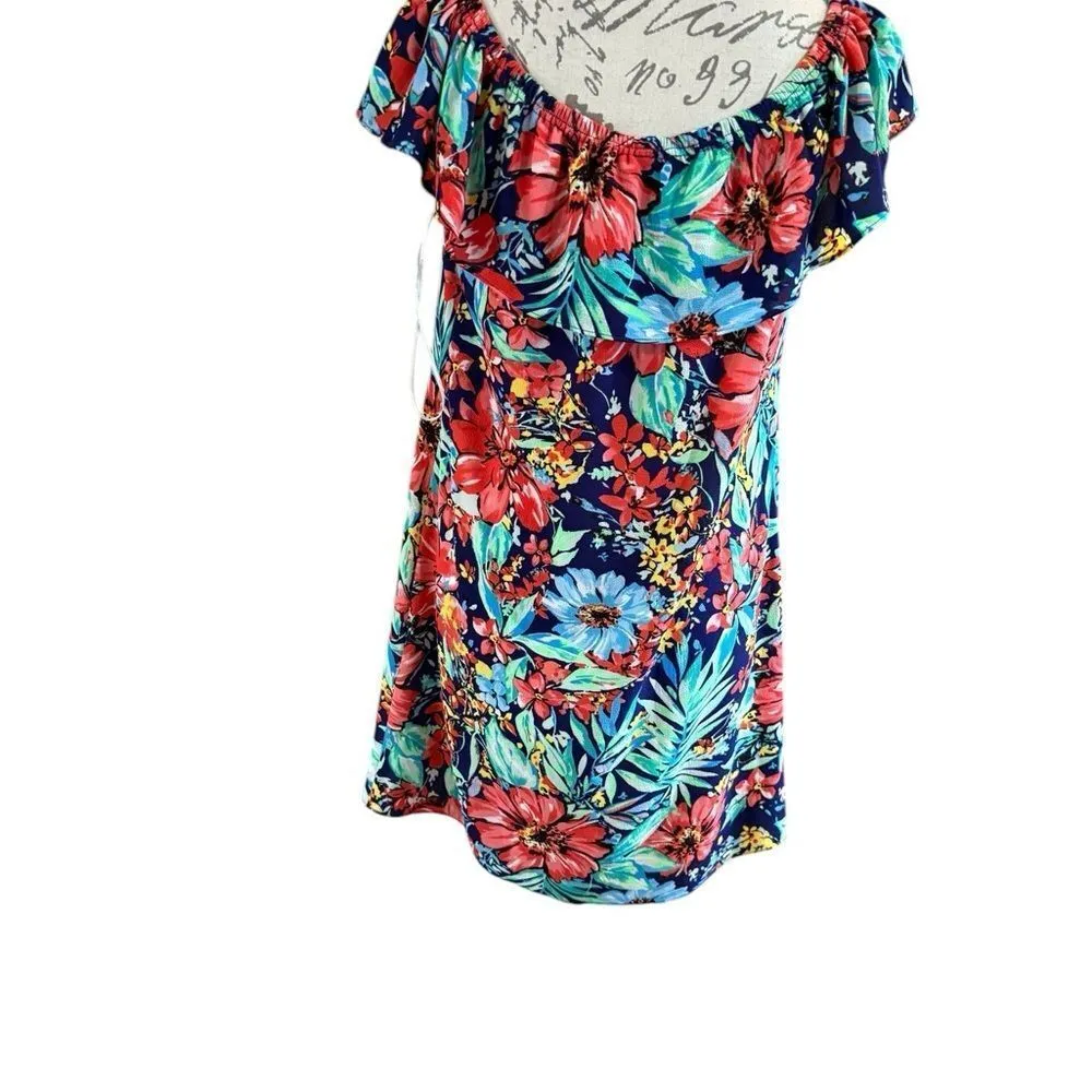 Chetta B Red and Blue Ruffled Tiered Sundress - Image 3