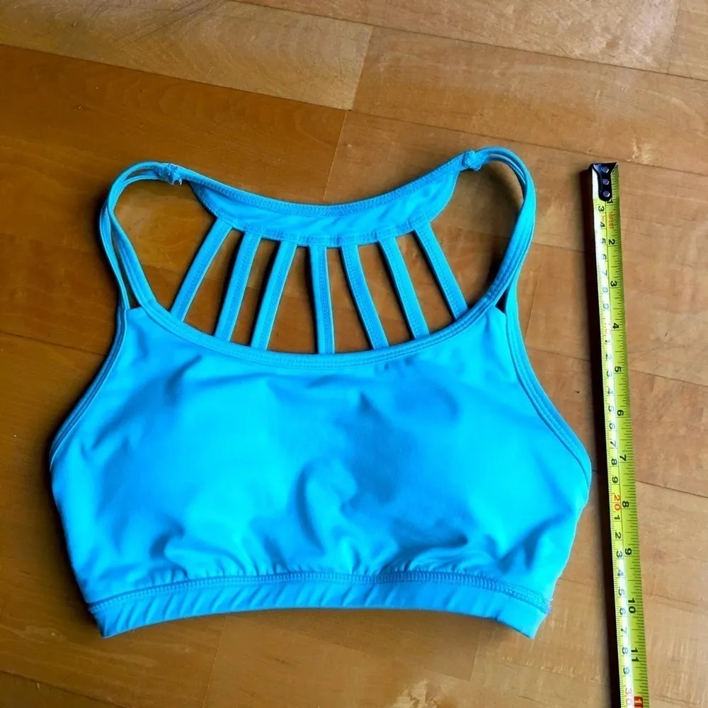 Kyodan Strappy Caged Sports Bra, Aqua, XS - Image 7