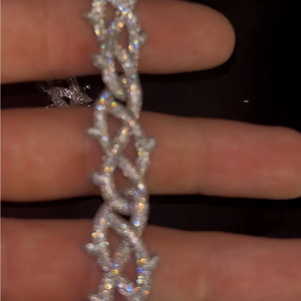 Crown of Thorns Bracelet Iced Out Bussdown Jewelry Christian Jewelry READ DESC. Silver - Image 2