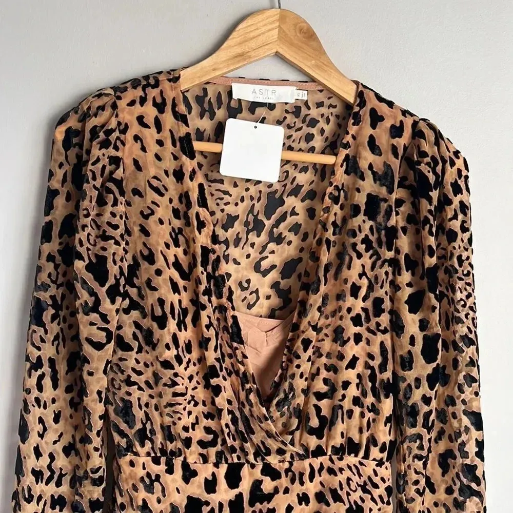 NEW ASTR the label Nikita Dress in Burnout Leopard - Image 8