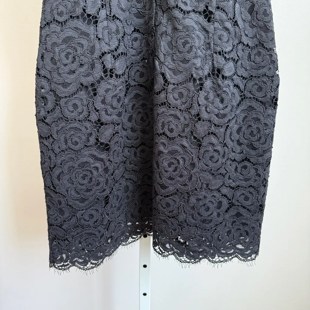 Barneys New York sz 4 black‎ lace cocktail luxury dress - Image 8