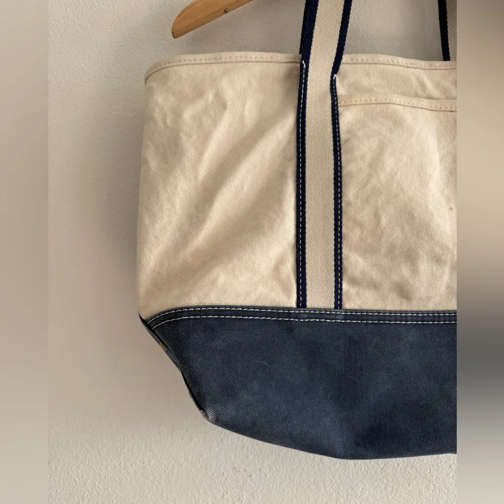 J.Crew Medium Montauk tote Natural / Blue - Image 2