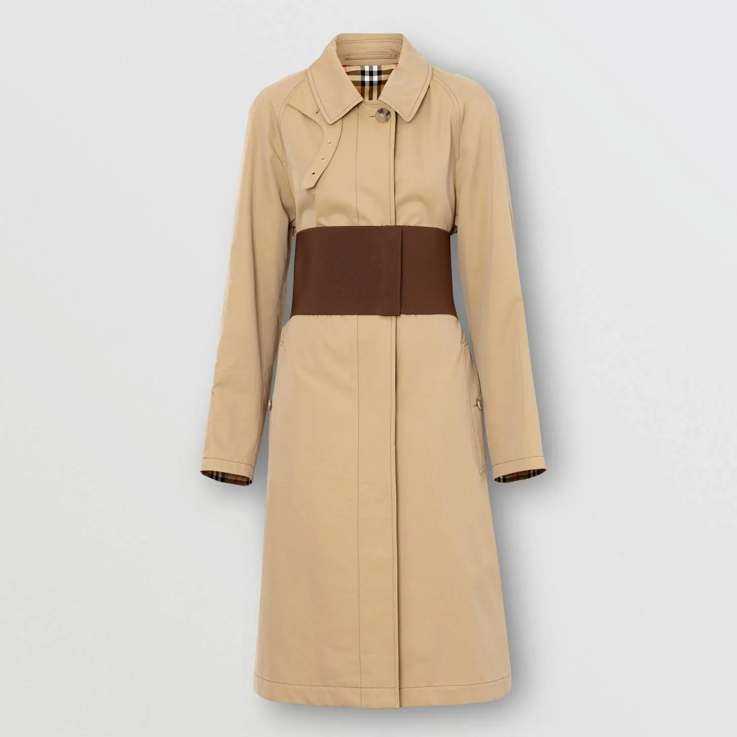 Burberry Runway Corset-Belt Gabardine Trench Coat New Size 6 - Image 3