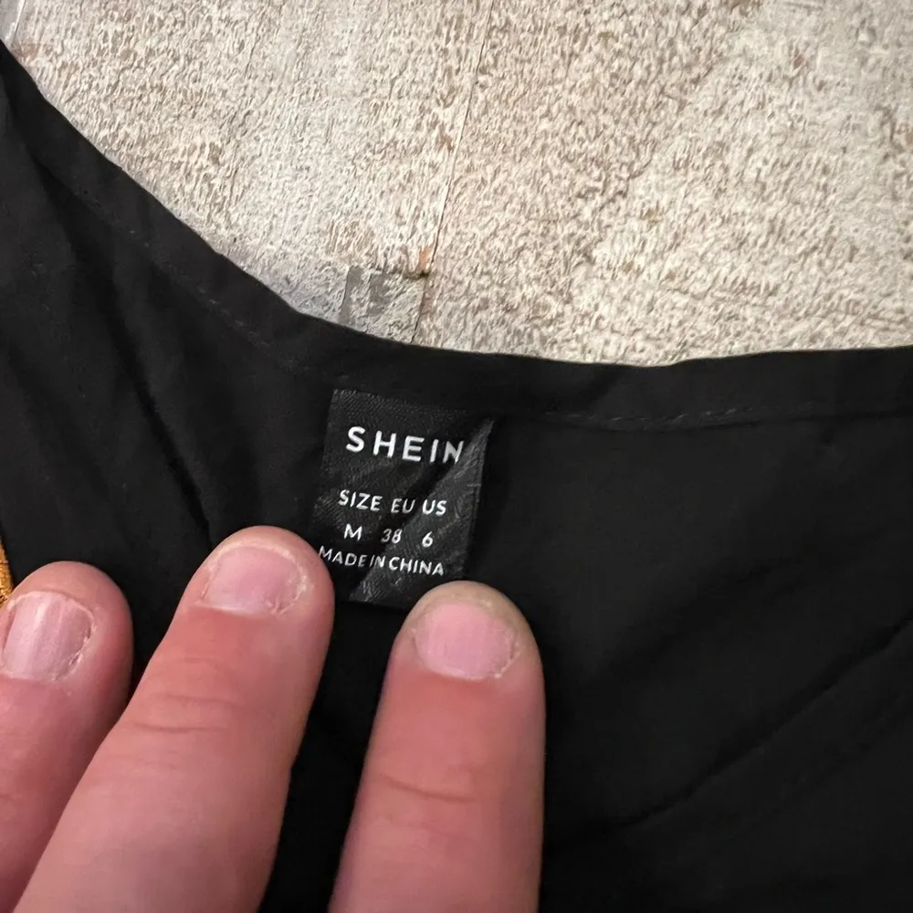 Women’s Shein Black Medium V Neck Floral Tank Top Dress - Image 3