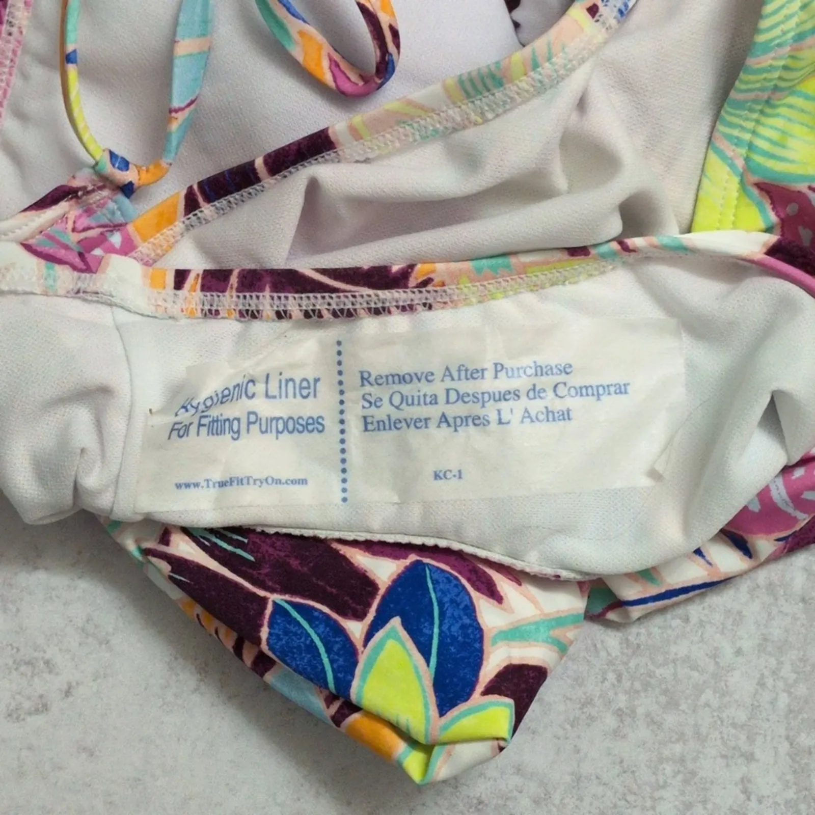 NWT Hobie Floral Pattern Cross Back Straps Padded Bust One Piece Swimsuit US M - Image 4