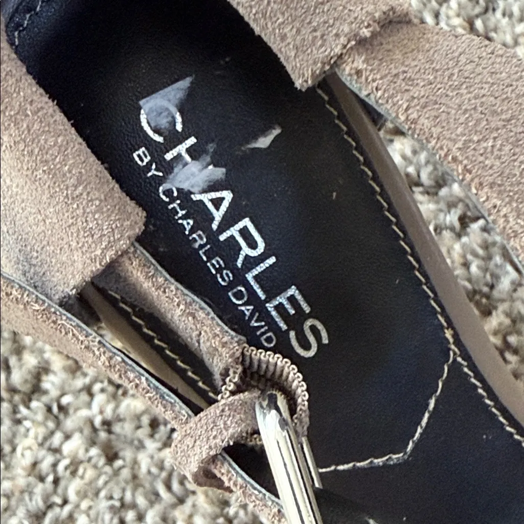 Charles by Charles David Suede Wedge Sandals - Image 4