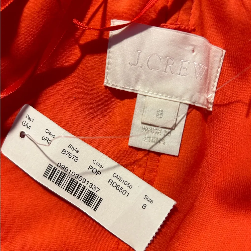 NWT J. Crew Kelsey Poppy Red Leavers Lace Strapless Sheath/Mini Dress Size 8 - Image 5