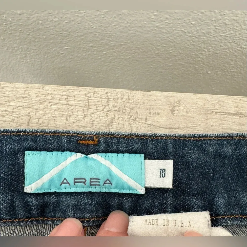 Vintage 90s y2k Area Jeans Bootcut Back Flap Pockets Slit Front Pocket Size 10 - Image 10