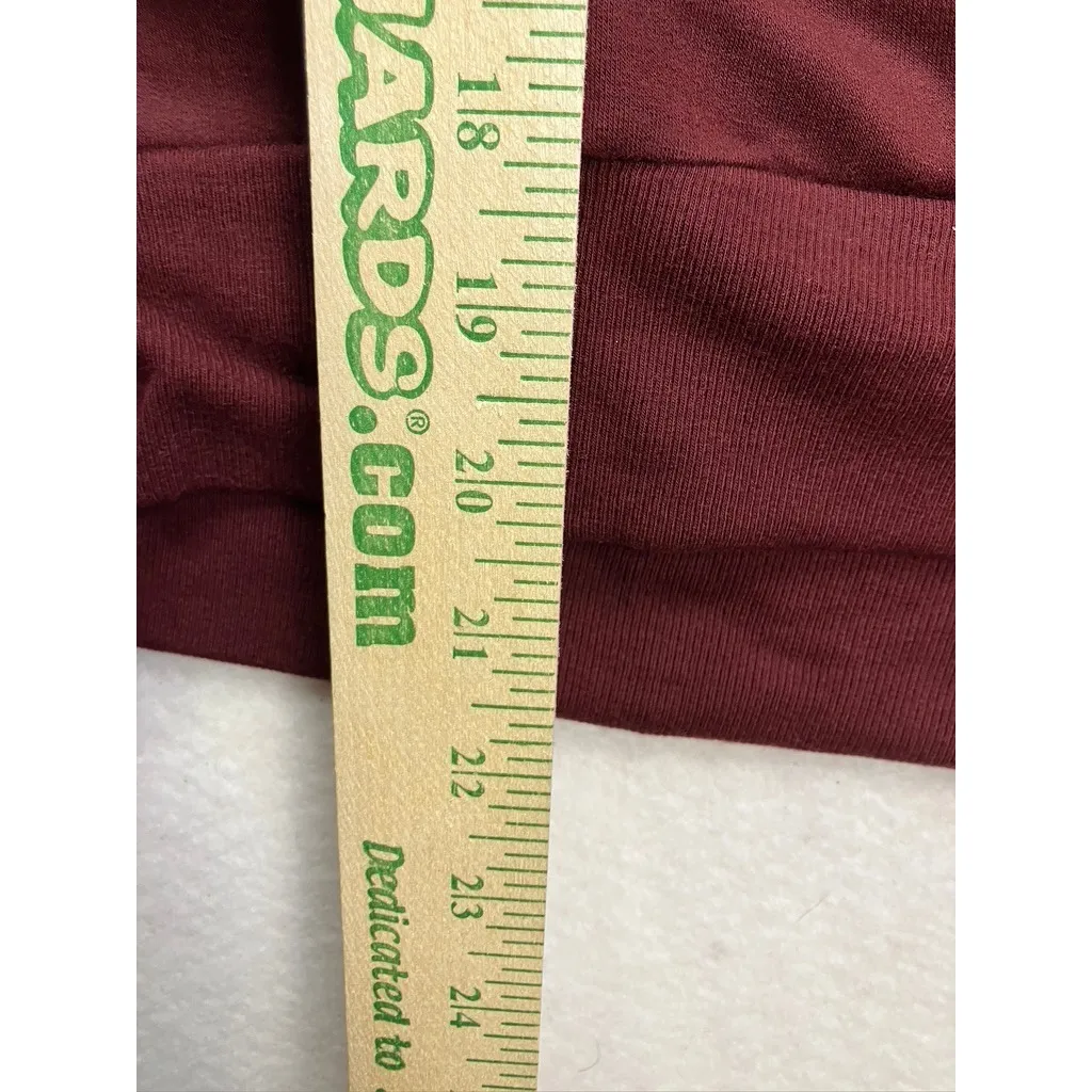 Lou & Grey Nordstrom Signature Soft Plush 1/4 Zip Sweatshirt Maroon Burgundy  M - Image 7