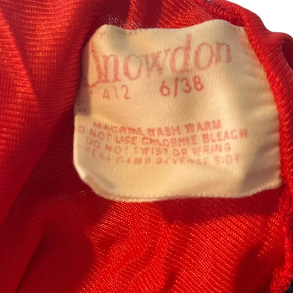 Vintage Union Made Snowden PJ Shorts‎ Red Black Lace Feminine Romantic Pajama - Image 5