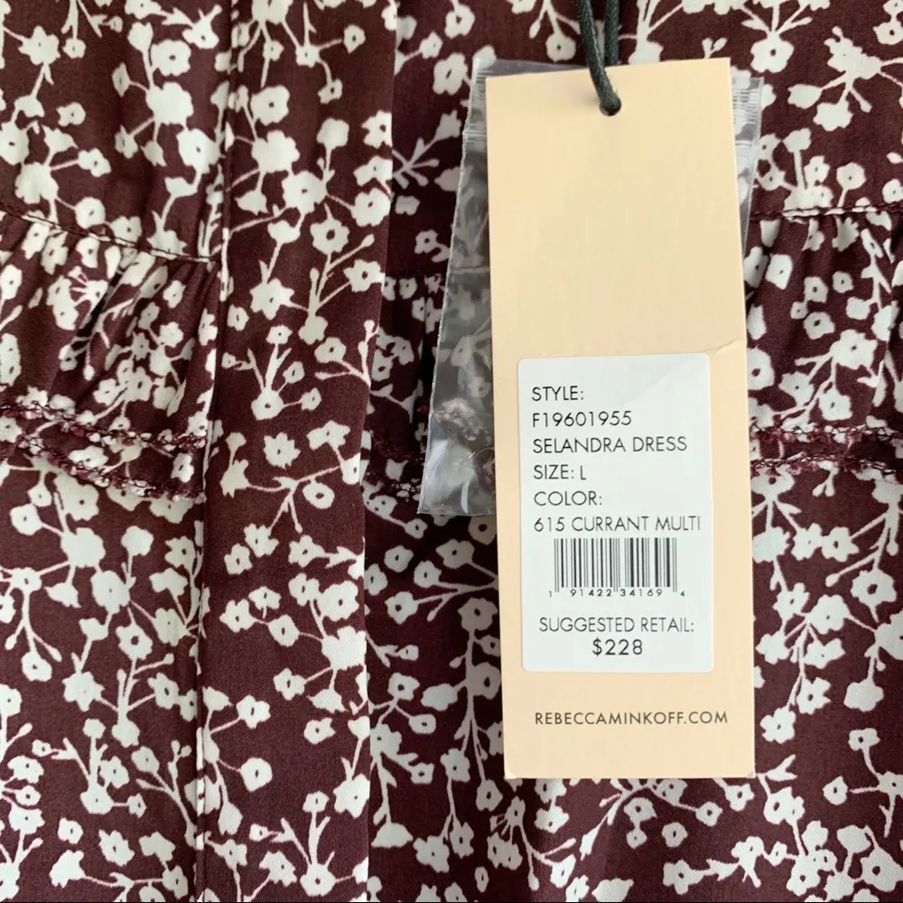 NWT Rebecca Minkoff Selandra Ruffle Floral Dress - Image 16