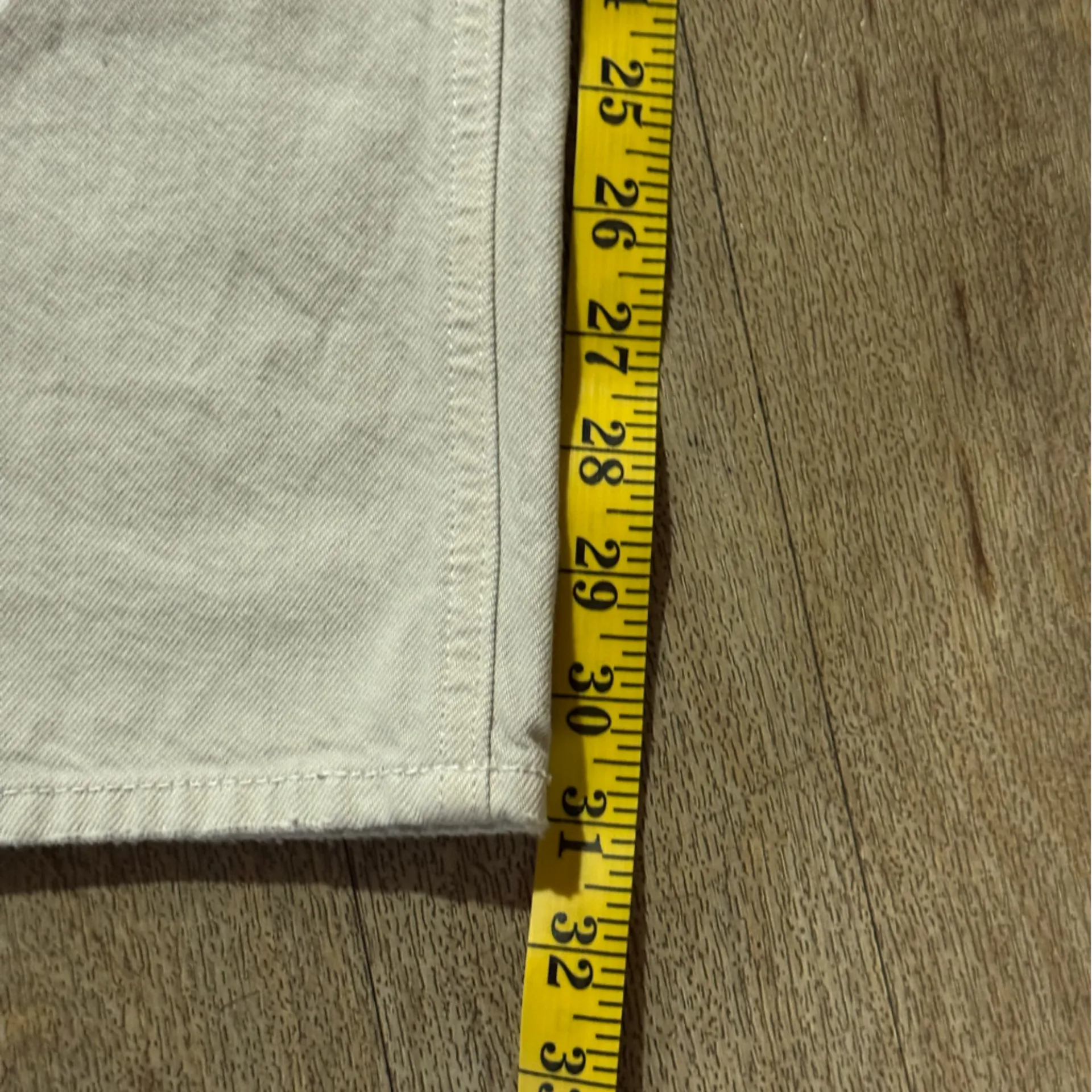 Pacsun Cream White 90s Boyfriend Straight Leg Jeans Distressed Size 27 - Image 5