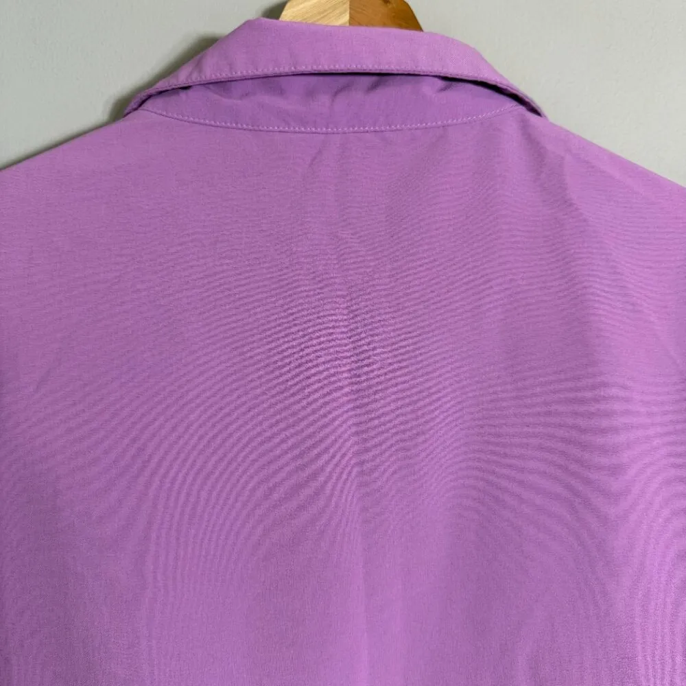 PING Full Zip Lightweight Windbreaker Jacket Womens Medium Purple Thumbhole Golf - Image 11