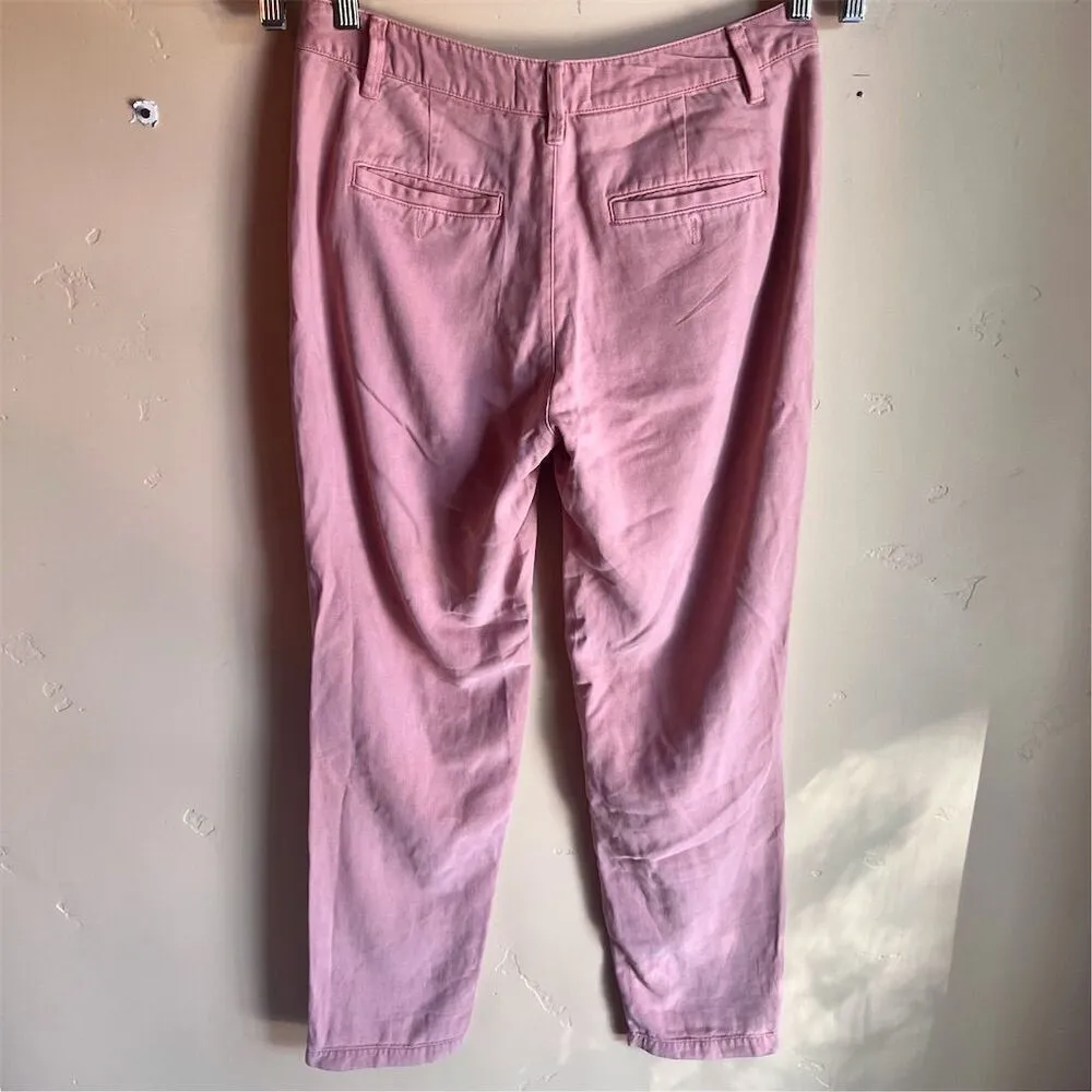 Anthropologie Women's‎ Pink Soft Chino Pants Size 28 Mid-Rise Corporate Barbie - Image 4