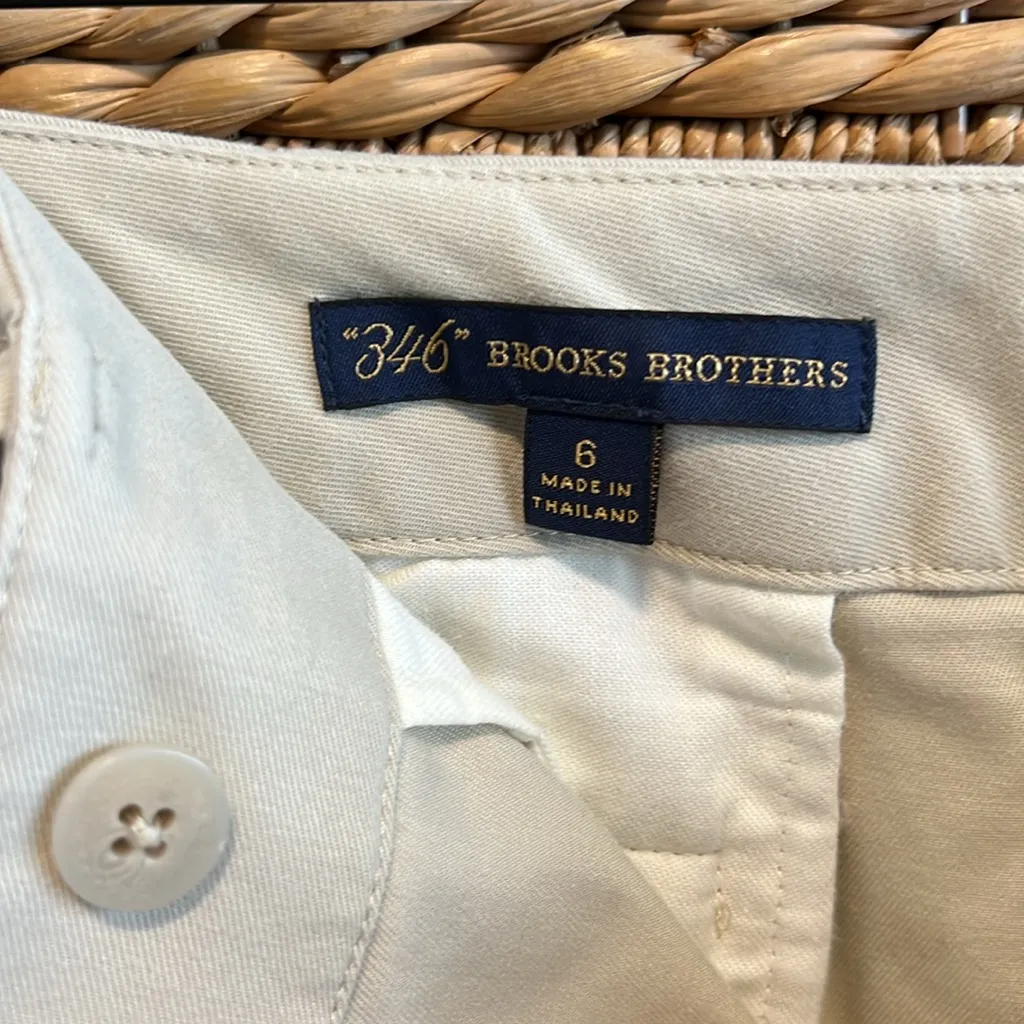 Brooks Brothers "346" Stretch Cotton Twill Woven Pencil Skirt, 6 - Image 6