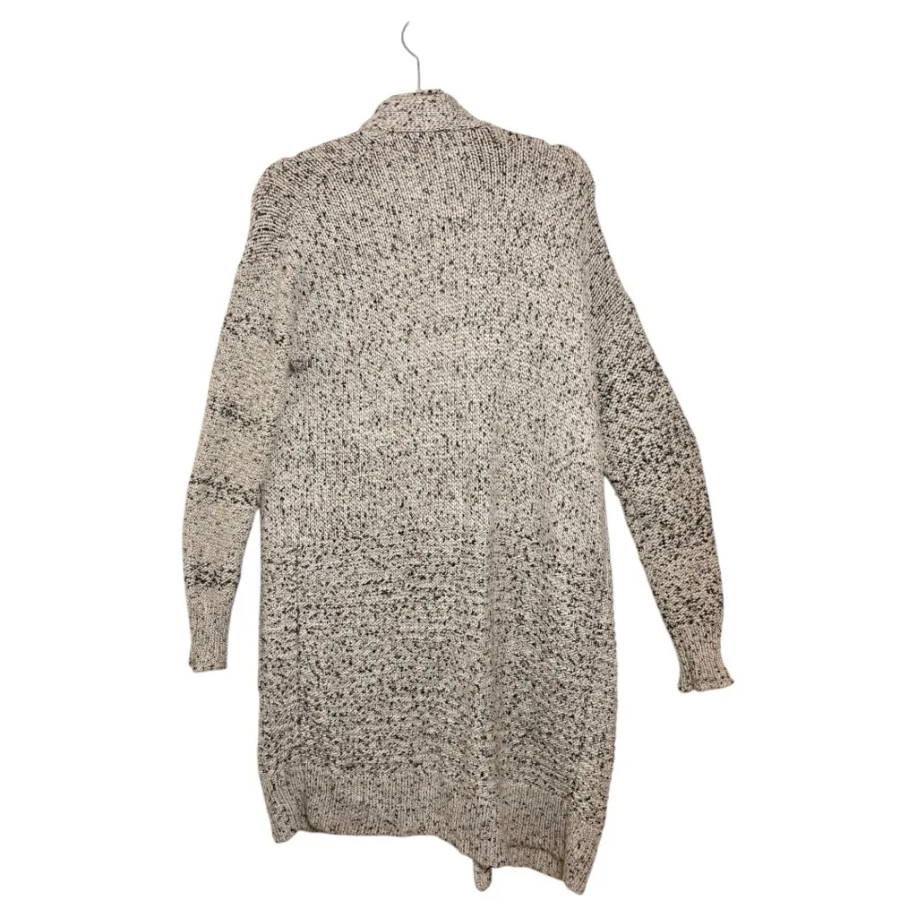 Caslon Cream Black Alpaca Wool Blend Open Front Cozy Casual Cardigan M - Image 3