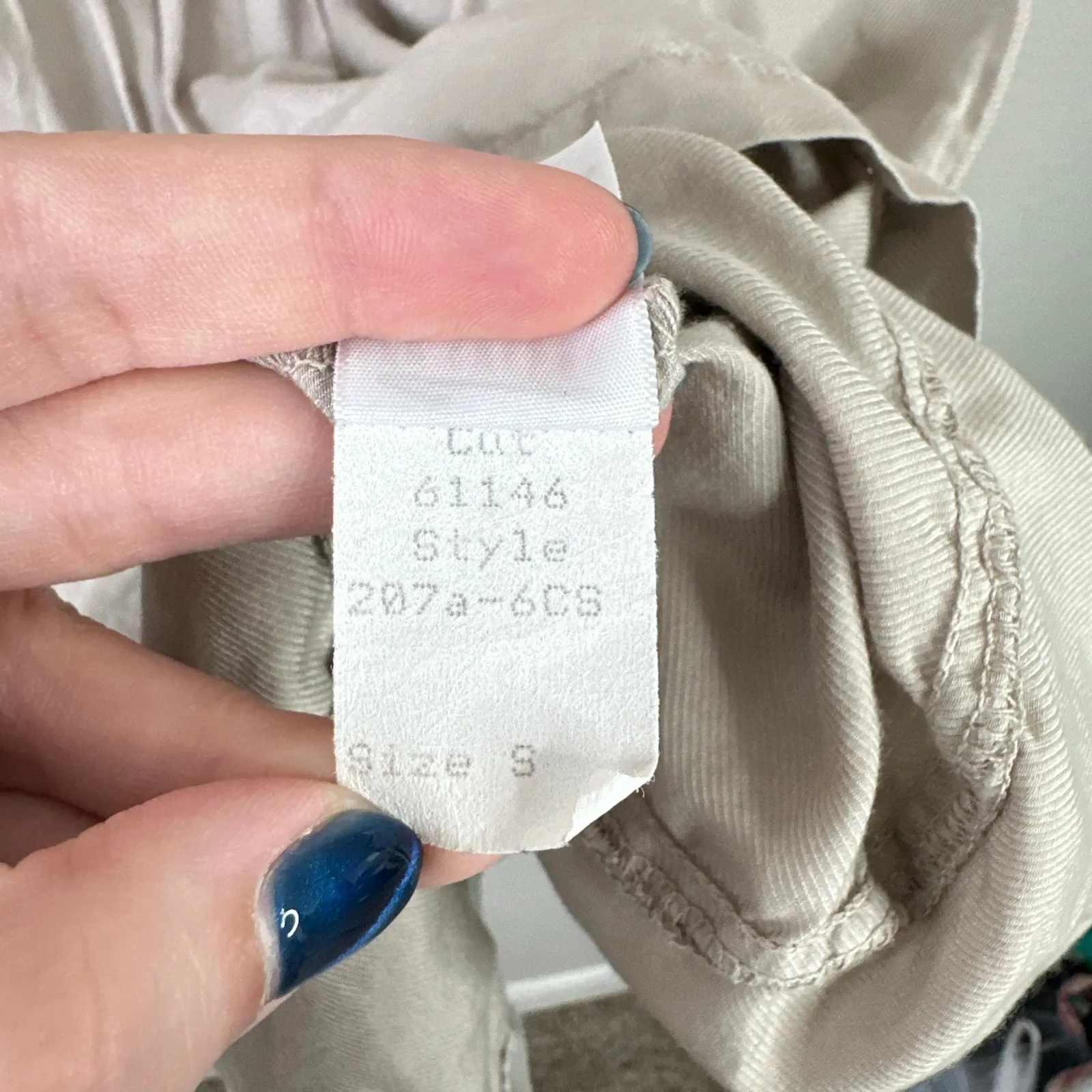 CP SHADES Regina Tunic Top Light Gray Size Small Cotton Silk Lagenlook Natural - Image 7