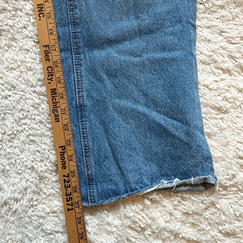 OH POLLY JEANS | WOMENS SIZE 4 | HIGH WAISTED | RAW HEM | WIDE LEG - Image 10