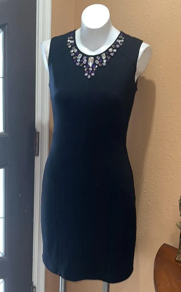 Boston Proper black jeweled dress - Image 2