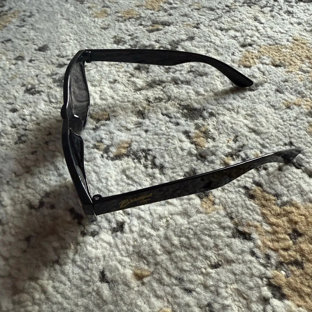 Black Patterned Bucket Hat and Sunglasses - Image 5