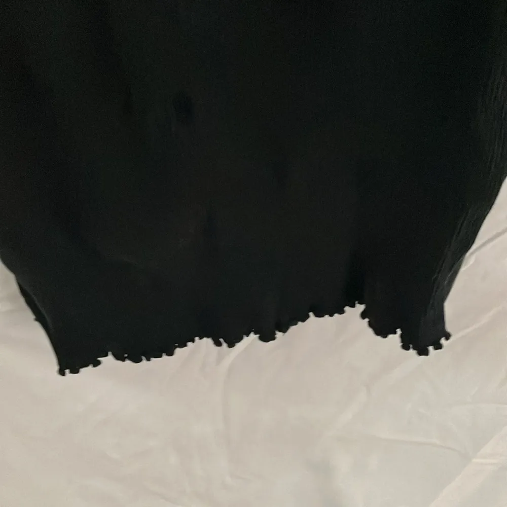 : Black, lace trimmed, ribbed tank top- size XL - Image 8